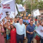 Héctor Santana arranca pavimentación de la calle Zacatecas en Valle de Banderas