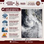 Alerta Meteorológica: Pronostican lluvias y fuerte oleaje para la región Pacífico Centro