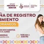Lanzan campaña de registro de nacimientos extemporáneos en Bahía de Banderas