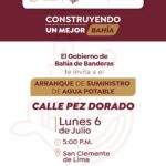 Fortalece Gobierno de Bahía de Banderas servicios básicos con nuevo suministro de agua potable en San Clemente de Lima
