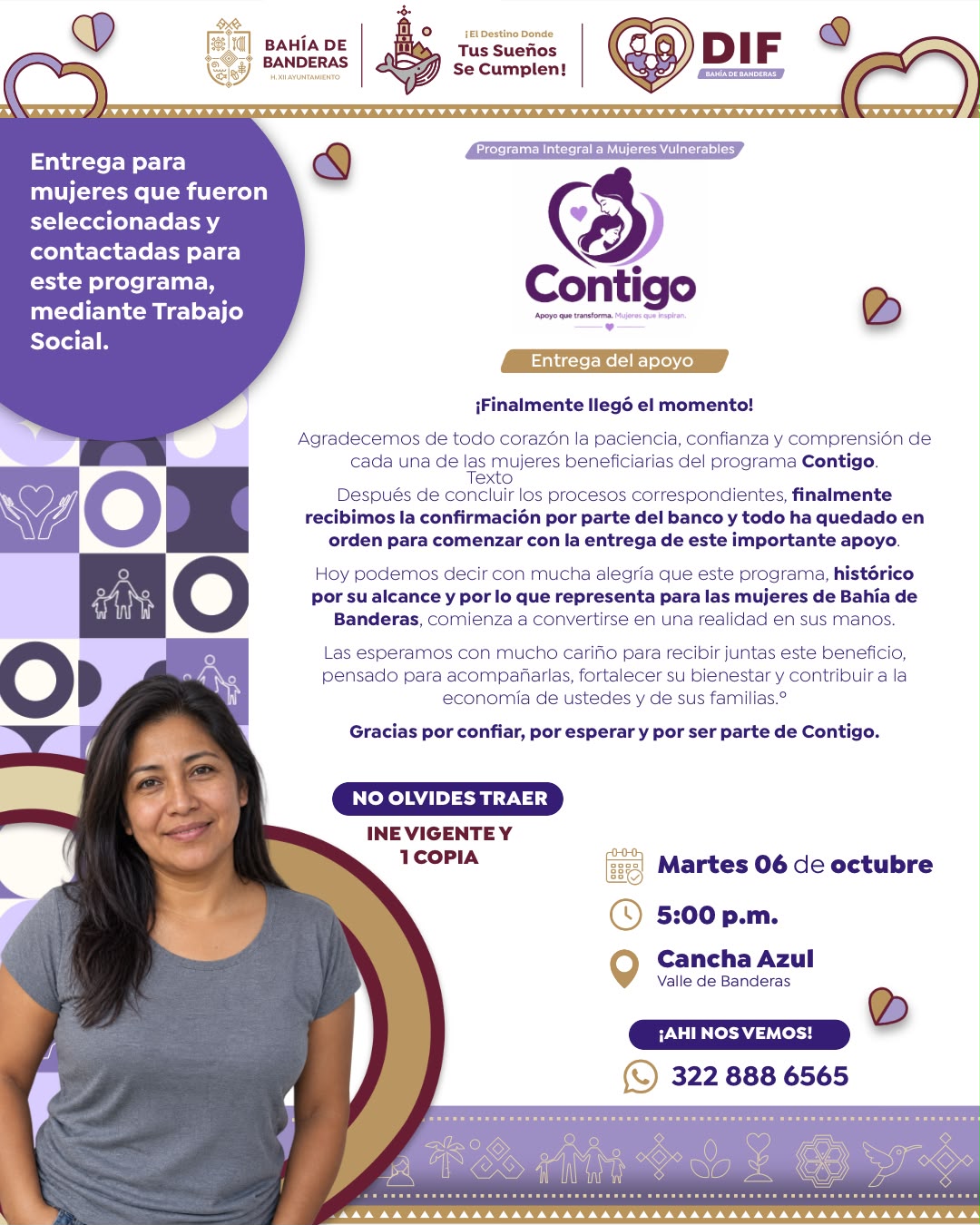 Programa «Contigo»: Gobierno de Héctor Santana y DIF Municipal reafirman su respaldo a las mujeres de Bahía de Banderas