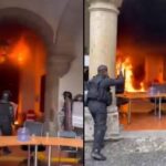 Incendian acceso al Congreso de Jalisco durante manifestación por la crisis del agua en Guadalajara